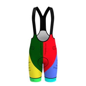 HIRBGOD Customizable Unisex Pro Bib Short of Any Logo Pattern Layout Emblem 3D Cycling Pad and <strong>Powerbande</strong> - Product Image 1