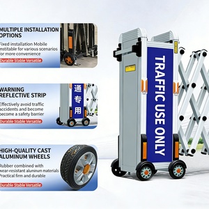 Barrera Retráctil Manual Zhanjiang, Barrera Expandible para Control de Multitudes, Valla de Acordeón para Estaciones de Metro y Aeropuertos - Product Image 3