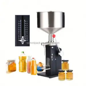 Cosmetics Packaging Hand Operated Sample Cream Lotion Cosmetic Filling Machine 5-50Ml