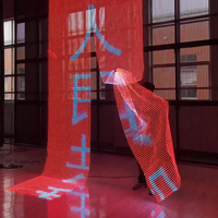 Écran LED volant monté sur drone, affichage flexible en maille, module souple pour la publicité aérienne en extérieur, bannière LED