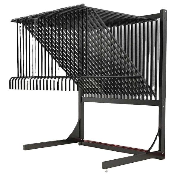 Metal Carpet Display Stand Stands Page-turning Type Carpet Display Stand Rack for Hanging Large Area Carpet Rug