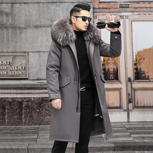 <span class=keywords><strong>Parka</strong></span> en fourrure pour <span class=keywords><strong>homme</strong></span> à prix abordable, avec doublure en vraie fourrure de lapin Rex, grand col en fourrure, style long, <span class=keywords><strong>manteau</strong></span> pour <span class=keywords><strong>homme</strong></span> - Product Image 2