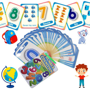 50 PCS Activity Numbers Educational Paper Cards Bound by Plastic Ring for Kids Durable Eco-friendly Education Learningcards