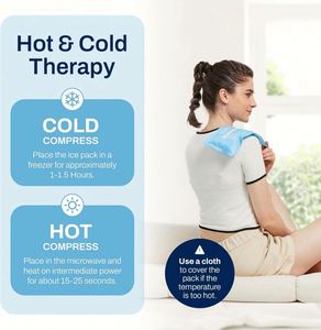 Compresas de Gel Reutilizables para Terapia de Frío y Calor - 4 Compresas de Gel Grandes - Solución de Tratamiento de Frío y Calor para Lesiones 10 x 5 Pulgadas - Product Image 2