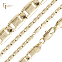 Catene Martellate Mariner FJ Fallon da 4,1 mm+ Placcate in Oro 14K su Base in Ottone - Campione Disponibile