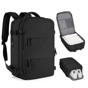 2024 mochila inteligente para laptop masculina de negócios com carregamento USB à prova d'água slim de 17,3 mochila expansível anti-roubo para jogos