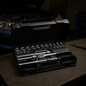 Jeu de douilles de 607 1/2 pouces avec cliquet et rallonges pour réparation automobile - Product Image 3