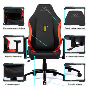 <span class=keywords><strong>Silla</strong></span> Gamer Ergonómica Giratoria <span class=keywords><strong>Razer</strong></span> de Estilo Moderno, Gravedad Cero, Cómoda, de Piel Sintética, con Masaje, Plegable, Convertible - Product Image 4