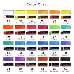 Bloc d'<span class=keywords><strong>aquarelle</strong></span> à demi-casserole individuelle 24 couleurs, couleur unie, étiquette d'emballage de personnalisation OEM - Product Image 2