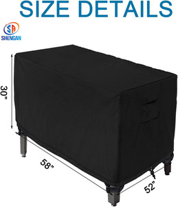 147*132*76cm Heavy Duty Patio rettangolare nero all'aperto impermeabile biliardino <span class=keywords><strong>gioco</strong></span> di calcio - Product Image 2