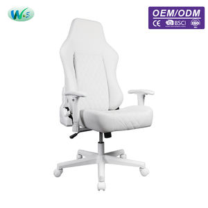 Ghế chơi game WS7771 cao cấp, thiết kế cổ điển, màu trắng, chất liệu da PU, ghế chơi game OEM, ghế rung, ghế chơi game - Product Image 1
