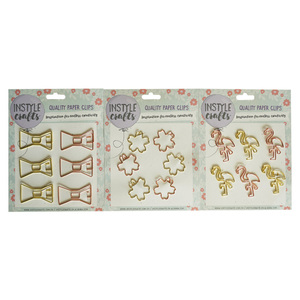 Clips Metálicos Creativos en Forma Especial Color Oro Rosa, Material Metálico para Libros, Material Escolar, Artículos para Fiestas, para Regalo - Product Image 2