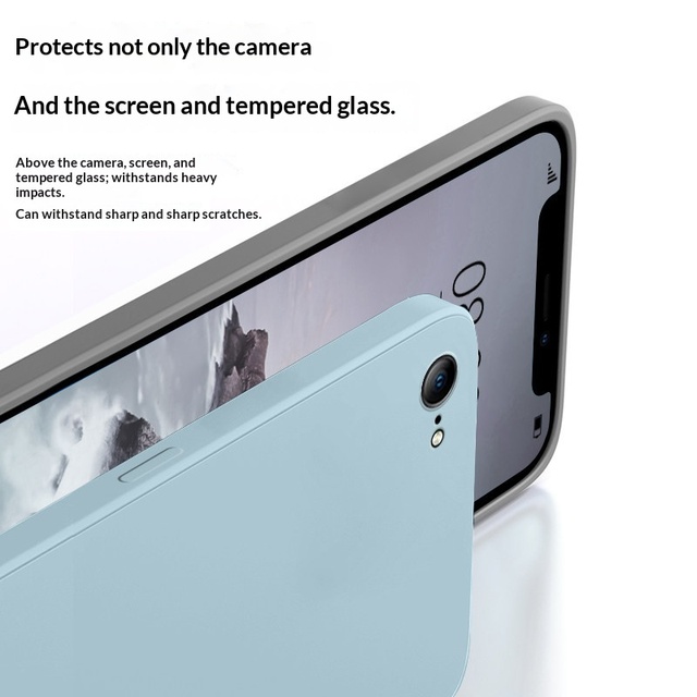 For for SE3 Liquid Silicone Soft Case Shockproof Unisex Full-Covering Minimalist Pure Color Mobile Phone Case