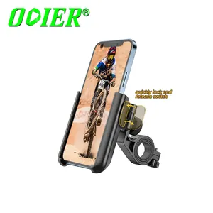 Support universel de téléphone portable pour vélo, Anti-secouement, à <span class=keywords><strong>Clip</strong></span> sur guidon, pour l'extérieur, ABS - Product Image 1