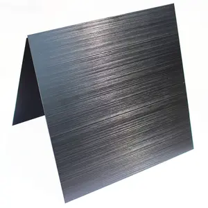 Bobine de tôle d'aluminium brossé Finition délié noire anodisée anodisation anodisée 5754 5154 5083 6061 6063 7075 8011 plaque 5A02