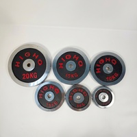 Plaque de barre de musculation chromée électrolytique 10 kg, trou large, corps noir en acier, pour entraînement de musculation à domicile et commercial