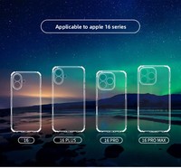 Coque de téléphone transparente en TPU souple antichoc découpée avec précision, avec lanière détachable à quatre coins, pour iPhone 18, 17, 16 Pro Max