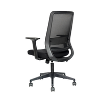 Kursi kantor ergonomis Modern dengan sandaran tangan yang dapat disesuaikan dan fitur besi berputar grosir kain kembali jala