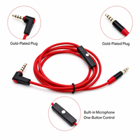 Câble audio 3,5 mm avec micro et télécommande, cordon de remplacement pour casque à angle droit de 90 degrés pour Beats