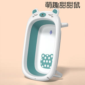 Baignoire pliable pour bébé avec capteur de température, grande taille pour 0-12 mois, matériau PP, design multifonctionnel - Product Image 3