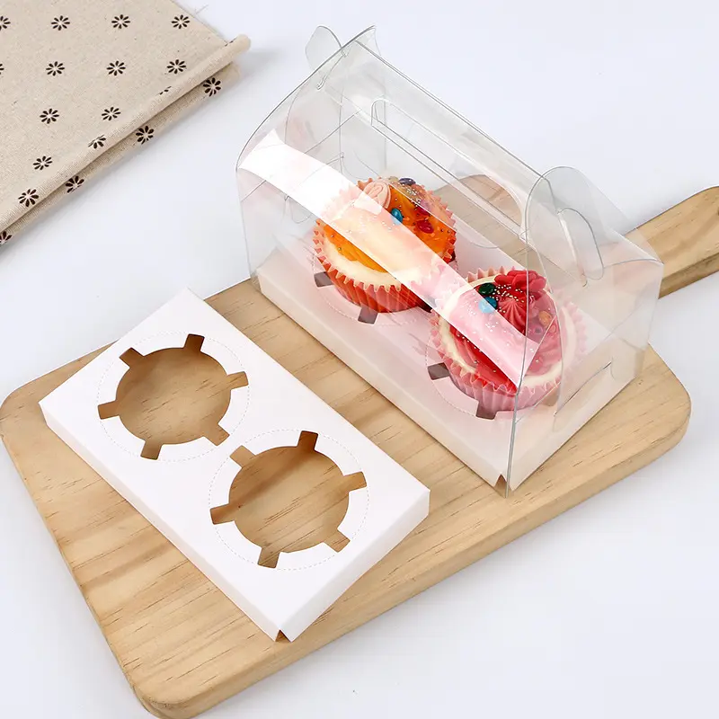 カスタム透明ストリップポータブルスイスタオルケーキロール包装ボックスムースケーキデザート焼きクリアボックスハンドル付き