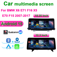 Navegación GPS Carplay Auto para BMW X6 E71 F16 X5 E70 F15 2007-2017 Android 15 Pantalla Multimedia para Auto Radio Reproductor de DVD y Video