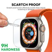 Protection d'écran personnalisée pour Apple Watch Ultra 3, protection d'écran en verre trempé 49 mm 9H, couverture complète, anti-rayures, anti-chute