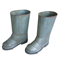 Planteur en métal en forme de chaussure, décor de jardin, imperméable, feuille galvanisée, bottes de pluie