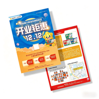 Service d'impression de brochures pliées en trois parties personnalisées avec impression offset de qualité supérieure sur papier couché pour la promotion personnalisée des entreprises
