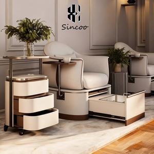 French Hot Sale Three-tiered Multi-Function Salon Trolley Special <b>Tool</b> Storage Cabinet Barber Shops Luxury Hair Salon <b>Cart</b> - Product Image 2