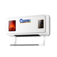 Ventilateur chauffant électrique mural en céramique PTC avec télécommande, étanche, double mode (chauffage et refroidissement), protection contre la surchauffe pour
