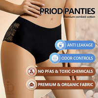 Culottes menstruelles 4 couches taille moyenne, anti-fuites, sexy, pour la physiologie féminine, sous-vêtements menstruels en dentelle pour femmes