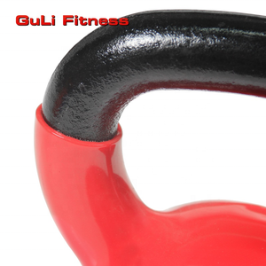 Biểu Tượng Tùy Chỉnh 2Kg-44Kg 5LB-100lb Vinyl Nhúng Kettlebells Trọng Lượng Bộ Cho Các Bài Tập Phòng Tập Thể Dục Nhà Đúc Sắt Vinyl Nhúng Ấm Đun Nước Chuông - Product Image 4