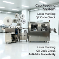 Machine laser automatique tout-en-un avec inspection visuelle et rejet automatique pour la lutte contre la contrefaçon des bouchons de bouteilles