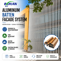 Bande de déflecteur en aluminium invisible moderne, profil en U, résistante aux intempéries, imperméable, pour amélioration de façade de bâtiment extérieur