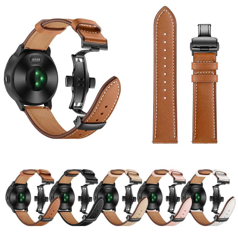 Genuine Leather Watchband for Garmin Vivoactive 3 Watch