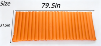 Matelas de couchage gonflable en polyester XL isolé, portable, pour le camping en plein air