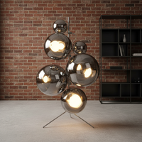 Lustres suspendus modernes au design nordique avec abat-jour en verre sphérique, économie d'énergie, pour salon
