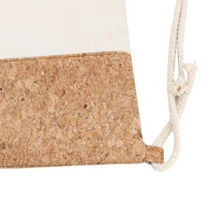 印刷ロゴ付きの頑丈なカスタムコットンコルク巾着バックパック - Product Image 3