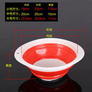 ชามใส่เหยื่อแบบพับได้ ขนาดใหญ่ กลาง เล็ก ทนทาน ทำจากพลาสติก PVC ABS แบบพกพา สำหรับอุปกรณ์ตกปลาภายนอกอาคาร - Product Image 4