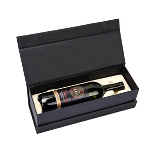 Lipack-caja de embalaje de papel de regalo, Logo personalizado impreso, plegable, magnético, individual, para botella de champán o vino tinto - Product Image 2