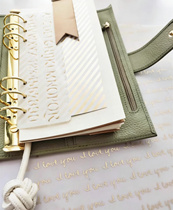 <span class=keywords><strong>Agenda</strong></span> Premium A6 con Anillas, Personalizable con Logotipo, Recargable, con Hojas Sueltas, Organizador Multibolsillos para Oficina y Uso Personal - Product Image 3