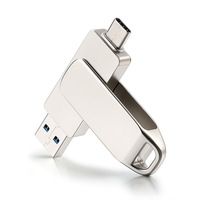 Chiavetta USB Tipo C Personalizzabile con Logo, 8GB 64GB 128GB, Memoria OTG per Telefono, Regalo Aziendale