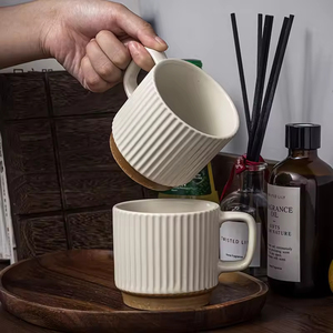 Taza de Cerámica Retro de 300 ml de Capacidad, Universal para el Hogar y la Oficina, Taza para Café y Té, Venta al por Mayor, Vajilla para Uso Diario - Product Image 1