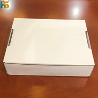 Boîtes d'emballage en carton ondulé blanc personnalisées en gros avec logo, revêtement UV, gaufrage, laminage mat, matériaux recyclés