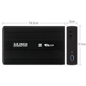 Boîtier de disque dur SATA en aluminium USB 3.0 de 3,5 pouces de marque OEM avec adaptateur d'alimentation 12V1A pour une utilisation sur ordinateur de bureau <span class=keywords><strong>à</strong></span> la maison ou au bureau - Product Image 4