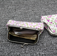 Dompet Koin Bunga Kreatif 4 Inch Grosir Pabrik, Tas Hadiah Mini Motif Bunga, Souvenir Promosi, Tempat Penyimpanan Uang Tunai