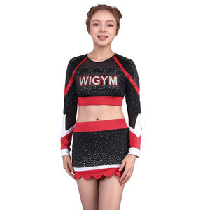 Uniformes de Porristas OEM para Niñas, Opciones de Color Negro, Morado, Azul y Amarillo, Uniforme de Porristas Gladiador Personalizado - Product Image 1