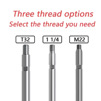 LAANCI 100-1000mm Diamond Core Drill Bit Extension Rod Thread M22 T32 1 1/4UNC 20# Steel Masonry Use