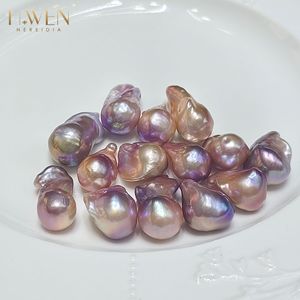 Hạt ngọc trai nước ngọt tự nhiên hình khoai tây 3A cấp 9-19mm màu trắng/hồng/tím, bán buôn, dùng làm đồ thủ công DIY - Product Image 3